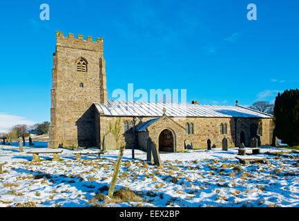 St Oswald è la Chiesa, Horton in Ribblesdale, Yorkshire Dales National Park, North Yorkshire, Inghilterra, Regno Unito Foto Stock