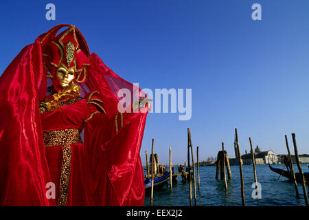 L'Italia, Venezia, maschera di Carnevale Foto Stock