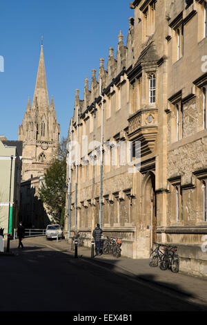 Storica città di Oxford in Inghilterra Oxfordshire UK Oriel College Oxford University Foto Stock