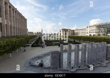 Jardin du Mont des Arts Bruxelles Foto Stock