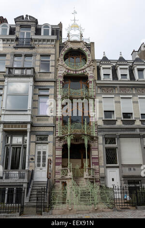 Maison Saint Cyr, 11, Square Ambiorix, Brussel, da Gustav Strauven Foto Stock