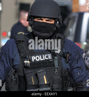 La polizia SWAT membro del team in CT STATI UNITI D'AMERICA Foto Stock