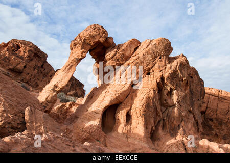 Elephant Rock. red rock formazione nella Valle del Fuoco nel sud del Nevada, Foto Stock