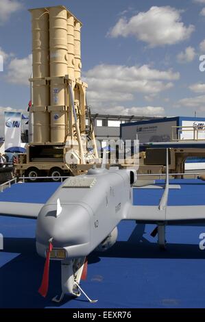 Veicoli aerei senza equipaggio (UAV) prodotta da IAI, Israele industrie aeronautiche Foto Stock