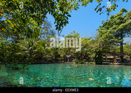 Chiare acque sorgive di La Presa Ojo de Aqua pool vicino a Santo Domingo sulla costa est; Omotepe Island, il lago Nicaragua Nicaragua Foto Stock