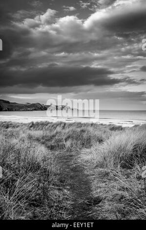 Strathy Bay Beach è ben noto il Surf Beach sulla costa nord della Scozia Foto Stock