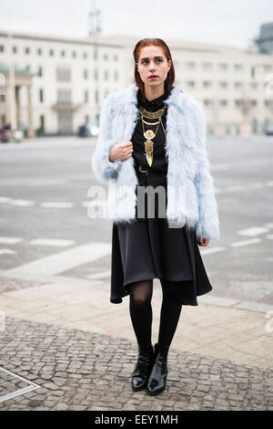 Levigatrice Lara-Josephine frequentando Mercedes-Benz della settimana della moda a Berlino, Germania - Jan 19, 2015 - Foto: Pista Manhattan/Tony Haupt/picture alliance Foto Stock