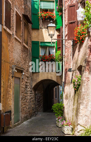 Torri del Benaco sul Lago di Garda Foto Stock