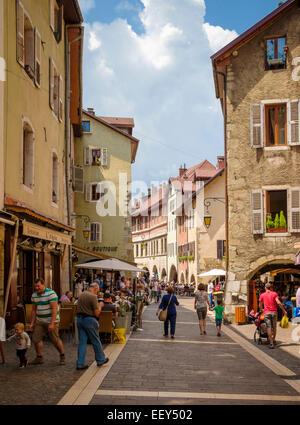 Vecchie strade di Annecy, Alta Savoia, Francia Foto Stock