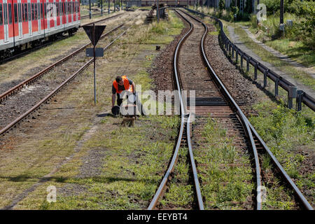 Wustermark, Germania, switchman Foto Stock