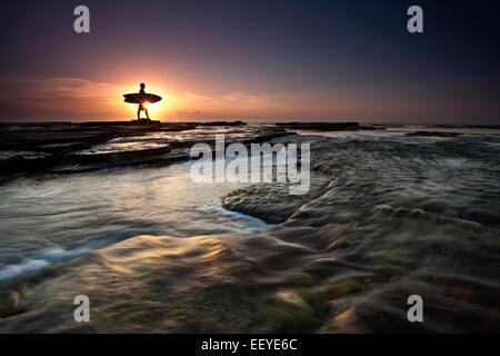 Surfista di mattina Foto Stock