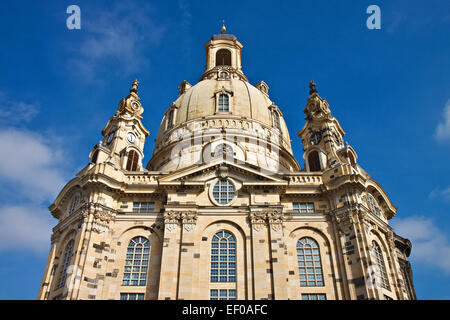 La Frauenkirche di Dresda. Foto Stock