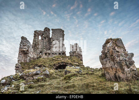 Il castello di Ardvreck sul Loch Assynt in Scozia. Foto Stock