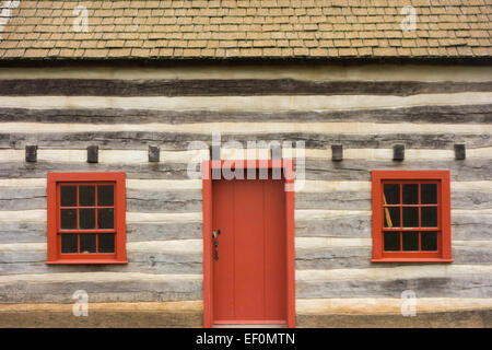 Museo di Mercer log house Doylestown PA Foto Stock