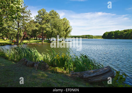 Paesaggio sulle sponde di un lago in Germania. Foto Stock