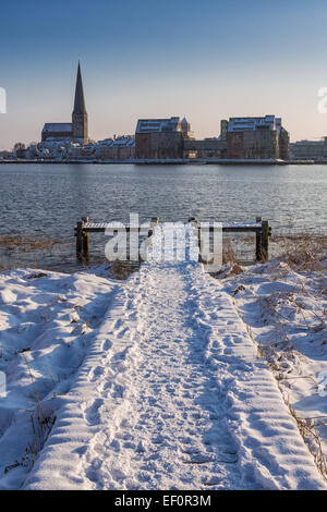 Rostock (Germania) nel periodo invernale. Foto Stock