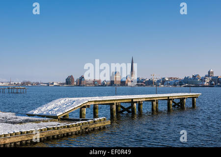 Rostock (Germania) nel periodo invernale. Foto Stock