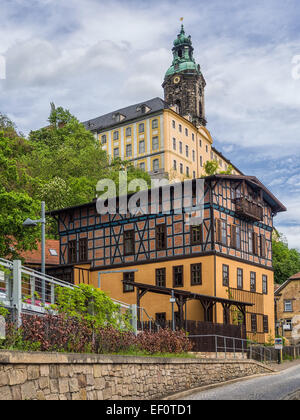 Il castello barocco di Heidecksburg a Rudolstadt (Germania). Foto Stock