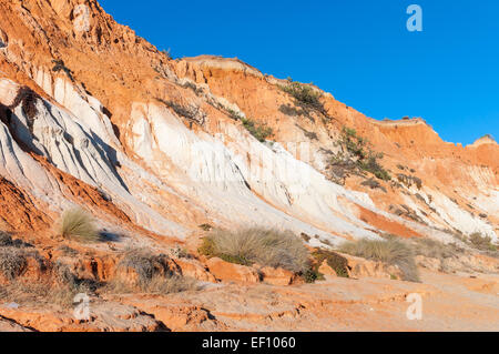 Scogliere a Praia da Falesia, Algarve, PORTOGALLO Foto Stock