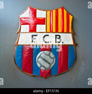 Il FC Barcelona simbolo. Foto Stock