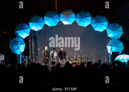 Bristol, Regno Unito. 24 gen 2015. Ministro europeo mani oltre al Bristol gioventù sindaci Credito: Rob Hawkins/Alamy Live News Foto Stock