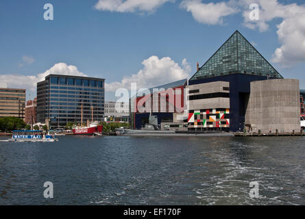 Baltimore, Maryland, il National Aquarium di Baltimora e il museo delle navi uss torsk e lightship chesapeake. Foto Stock