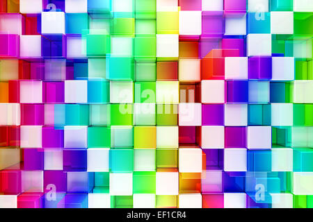 Blocchi colorati sfondo astratto Foto Stock