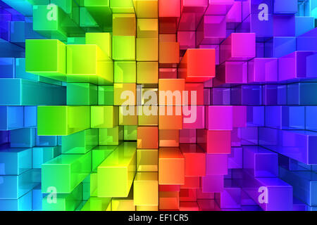 Blocchi colorati sfondo astratto Foto Stock