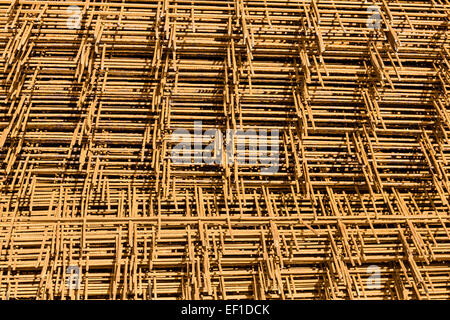 Il close up di Rusty wire mesh Foto Stock