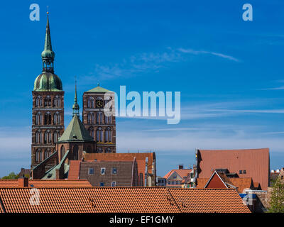 Edifici storici in Stralsund (Germania). Foto Stock