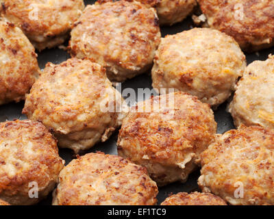 Polpetta di carne macinata in padella Foto Stock
