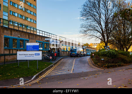 Ingresso principale ospedale a Yeovil Foto Stock