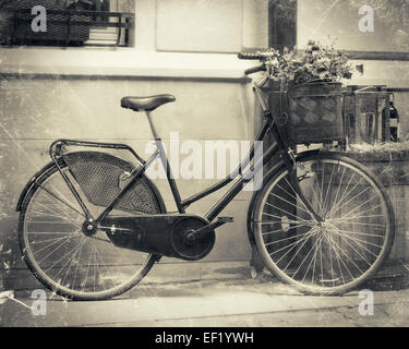 Vintage foto stilizzata della vecchia bicicletta Foto Stock