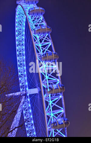 Millennium Wheel il terrapieno di notte London REGNO UNITO Foto Stock