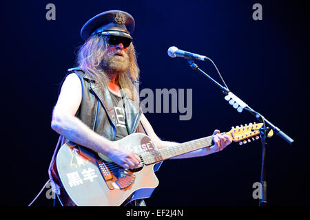 Barcellona - 29 Maggio: Julian Cope (Inglese musicista rock, autore, musicologo e commentatore culturale) esegue. Foto Stock