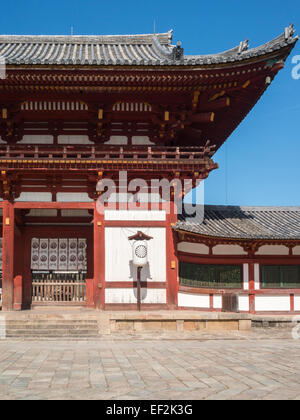 Cancello Principale del Tempio di Todai-ji Daibutsu-den tempio Foto Stock