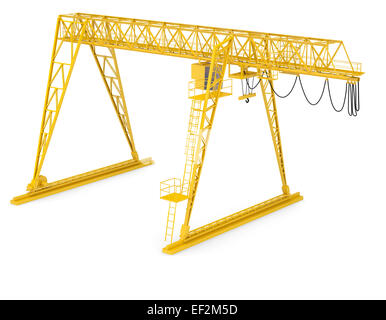 Giallo ponte del gantry crane, mezzo giro Foto Stock