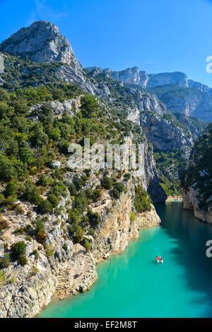 Vista in grorges de verdon dal ponte di galetas Provence Francia Foto Stock