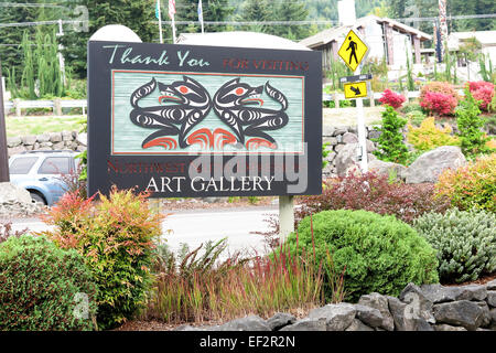 A nord-ovest di espressioni nativo galleria d'arte di una s'klallam tribe - Jamestown, Sequim, Washington Foto Stock