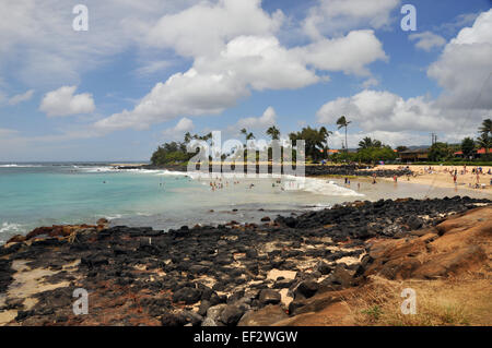 La spiaggia di Poipu Beach, Kauai, Hawaii Foto Stock