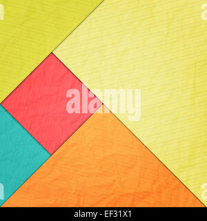 Abstract della moda con la carta da parati colorata carta pagine. contemporaneo, geometrico design di sfondo Foto Stock