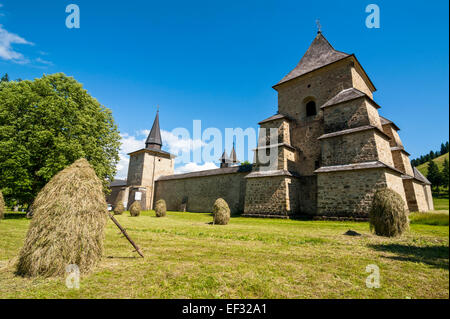 Il Monastero Sucevita, Sito Patrimonio Mondiale dell'UNESCO, Bucovina, Romania Foto Stock