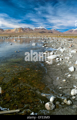 Vista panoramica dei vulcani, in boliviano Sajama Parco nazionale Foto Stock