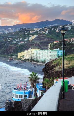 Tramonto su isola di Madeira, Portogallo Foto Stock