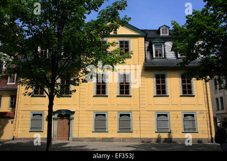 La Schiller House si trova a Weimar, Schiller Street 12. Schiller comprata nel marzo 1802. Schiller e la sua famiglia si trasferì a casa il 29 aprile 1802. Foto: Klaus Nowottnick Data: 26 Luglio 2014 Foto Stock