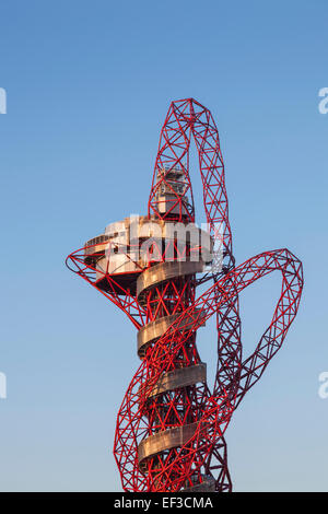 Inghilterra, Londra, Stratford, Queen Elizabeth Olympic Park, ArcelorMittal Orbit scultura Foto Stock