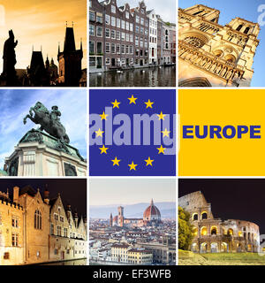 Europa - impostazione del punto di riferimento europeo scatti Foto Stock
