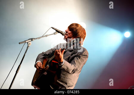 Barcellona - Lug 24: Abbey Road (banda tributo ai Beatles) esegue al Golden Revival Festival. Foto Stock