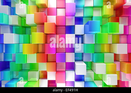 Blocchi colorati sfondo astratto Foto Stock