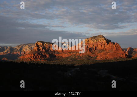 Shiprock al tramonto. a Sedona in Arizona, foto di jen lombardo Foto Stock